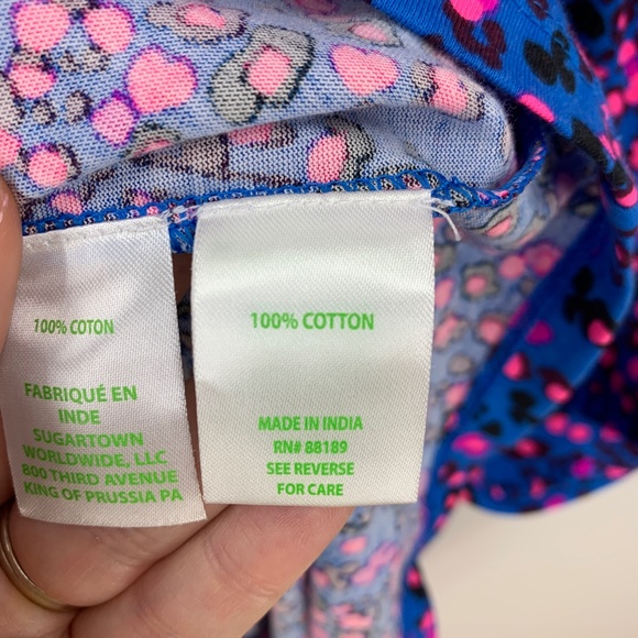 Lilly Pulitzer Alaina Tiered Dress in Blue Flare Growl & Prowl Sz S - Picture 9 of 12